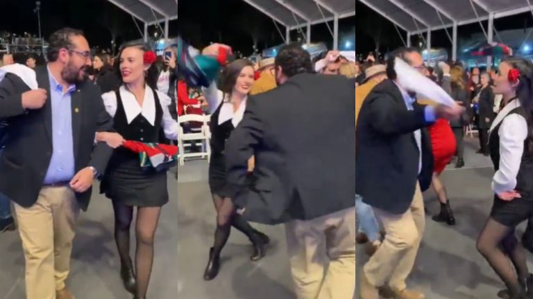 ¡Se lució! Así fue la cueca de la ministra Camilla Vallejo en fondas del Parque O'Higgins