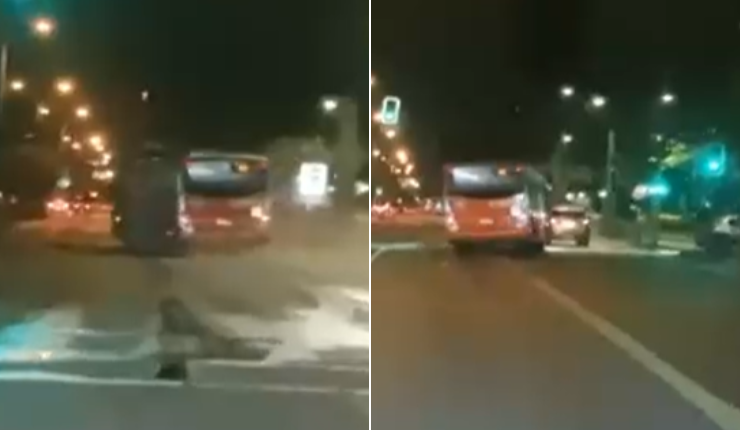 Dio positivo por cocaína: La loca carrera de micrero que arrasó con autos y postes en Santiago