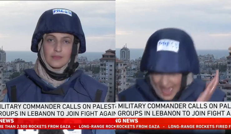Impactante: Reportera despachaba en vivo cuando cayó misil de Israel en Gaza