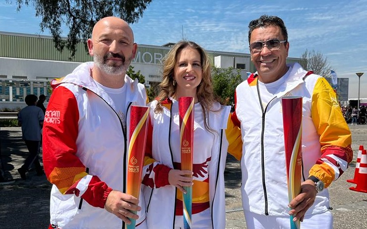 Santiago 2023: Rodrigo Vera, Javiera Naranjo y Claudio Palma portaron la antorcha Panamericana