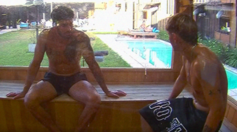 Jorge aprovechó la intimidad del sauna para sincerar qué busca con Skarleth: 