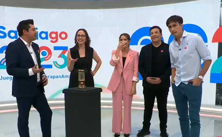 La llama panamericana está en CHV Noticias: Así fue su ingreso oficial al noticiero