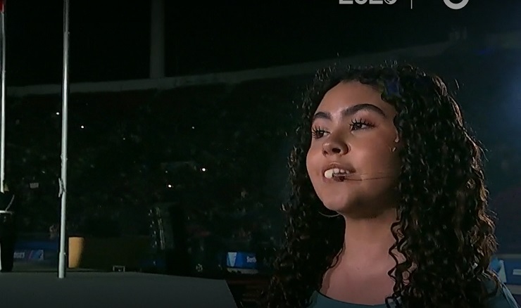 Conmovedor: Así vibró el Estadio Nacional con el himno de Chile en la ceremonia inaugural de Santiago 2023