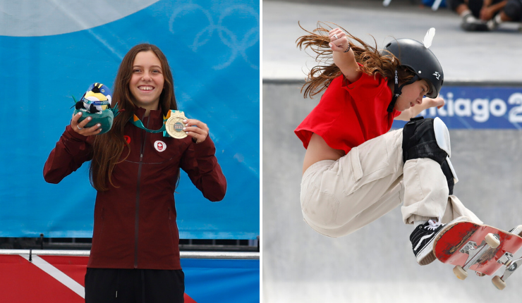 Fay DeFazio: Tiene 13 años y ganó oro en Skateboarding Park en los Panamericanos 2023