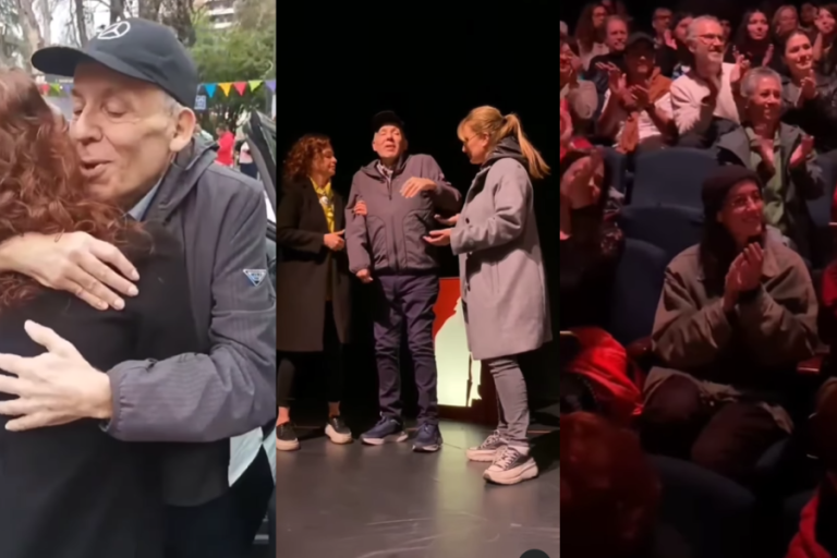 Gabriel Prieto fue ovacionado tras reaparecer públicamente en obra de teatro