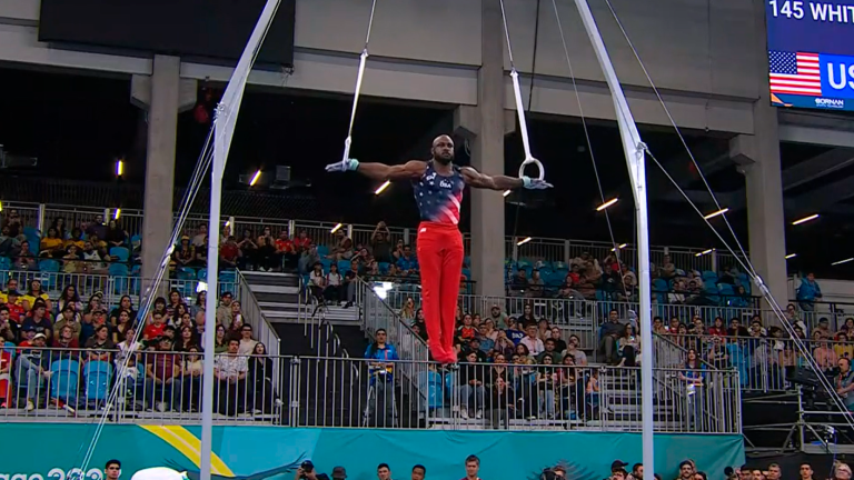 ¡Resistencia absoluta! Donnell Whittenburg se quedó con el oro en anillas durante los Panamericanos 2023