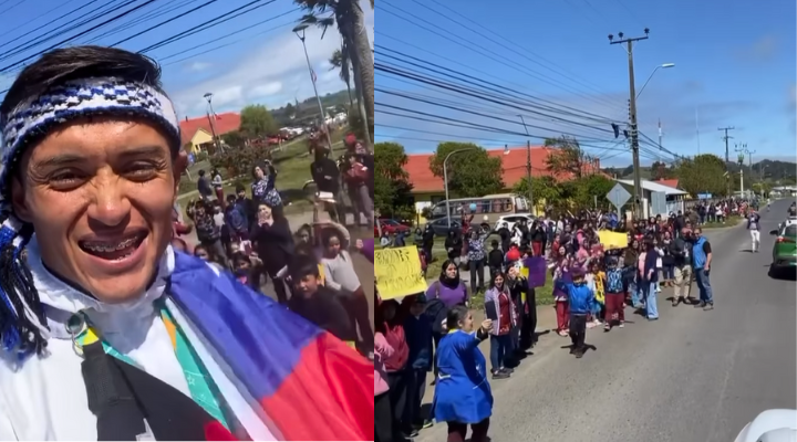 Emocionante recibimiento a Hugo Catrileo en La Araucanía tras ganar plata en Panamericanos 2023