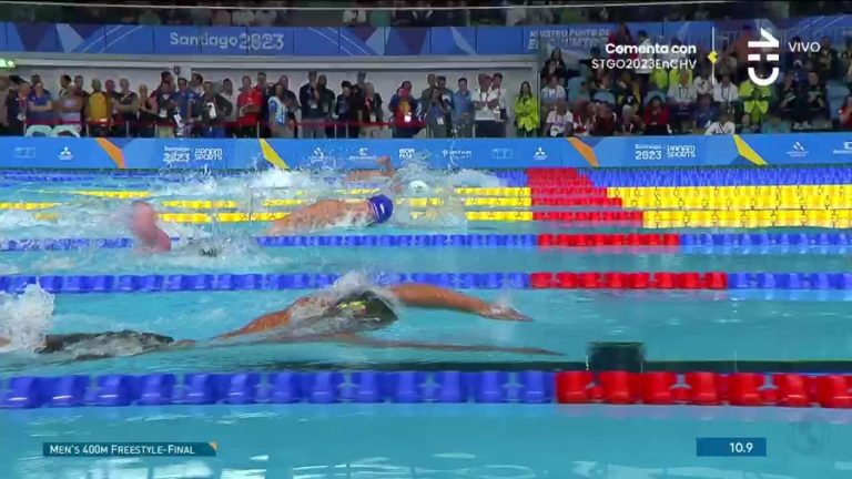 Chileno Eduardo Cisternas quedó séptimo en los 400 metros libre en Santiago 2023
