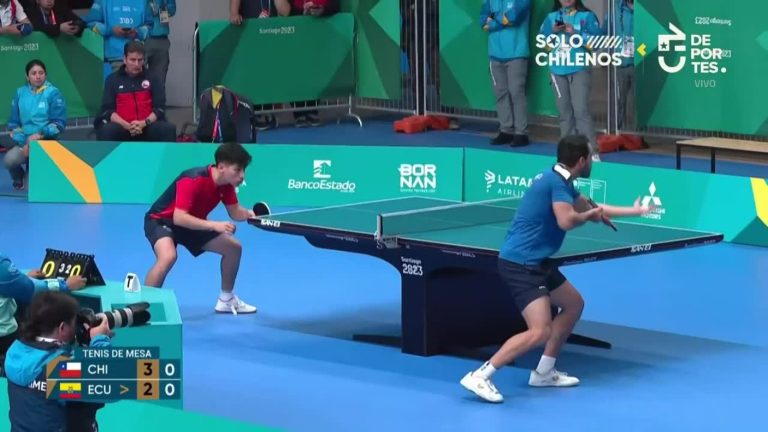 ¡Chile avanza! Gustavo Gómez pasó a cuartos de final tras triunfo frente a Ecuador en el tenis de mesa