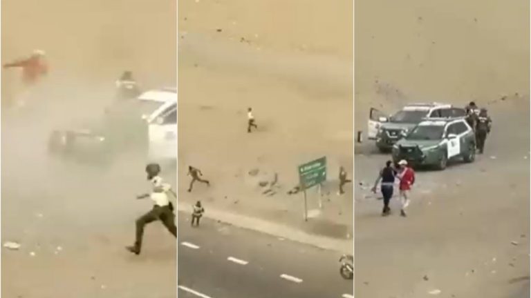 Conductores captaron cinematográfica persecución en Iquique que terminó con 4 detenidos