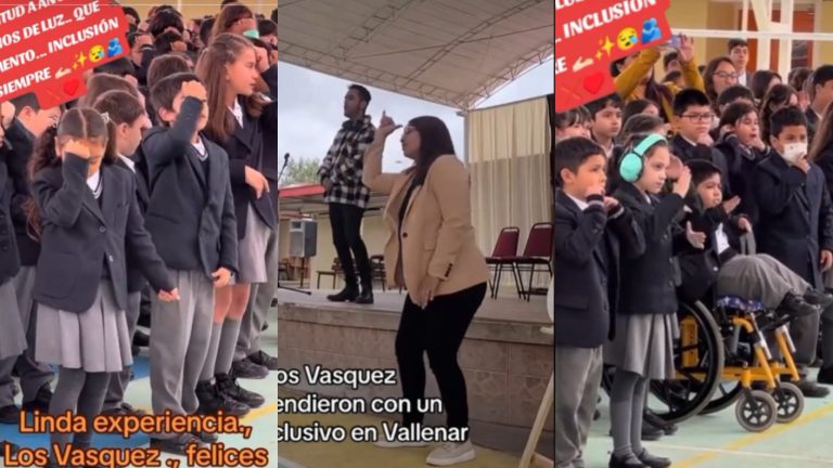 ¡Emocionante! Escuela inclusiva interpreta canción de Los Vásquez en lengua de señas