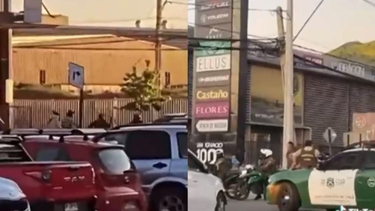 Chocaron portón del mall para entrar: Testigos registraron momento del robo en outlet de Quilicura