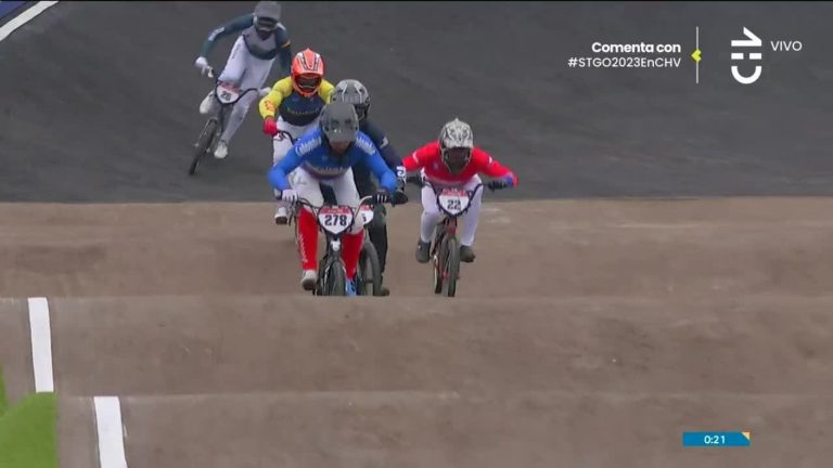 BMX Racing en Santiago 2023: Benjamín Vergara superó a Cristhian Castro y avanzó en su respectivo heat