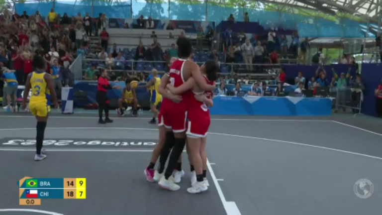 ¡A semis! Chile superó a Brasil en Básquetbol 3x3 Femenino en Santiago 2023