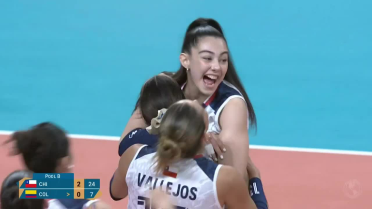¡Grandes! Chile derrotó a Colombia en el vóleibol femenino en Santiago 2023