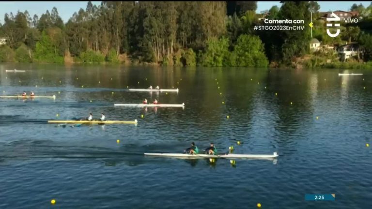 Épico final: Alvayay y Habash terrminaron terceros en su heat de remo doble par de Santiago 2023