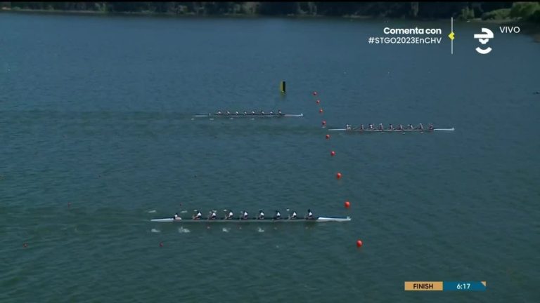Chile rescata otro bronce en el remo tras terminar tercero en el remo con timonel femenino