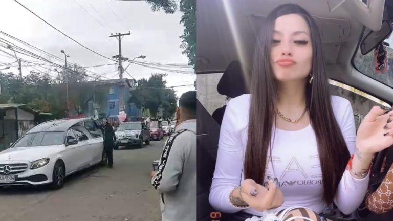 Captan salida del cortejo fúnebre de la narcoinfluencer 