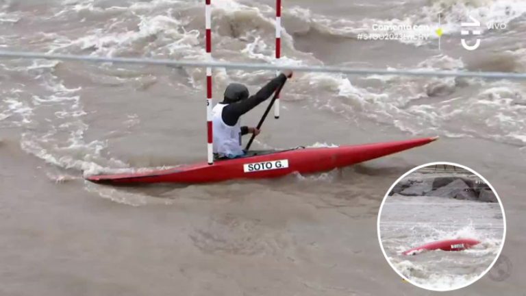 ¡Se dio vuelta! Percance perjudicó debut chileno del canotaje en Panamericanos 2023