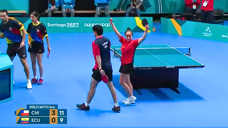 Dupla chilena de tenis de mesa avanza a cuartos de final en los Panamericanos 2023