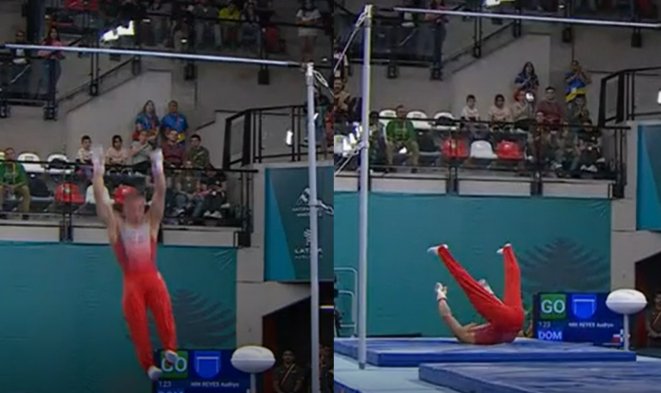 Blooper de medallista de oro: Sufrió sorpresiva caída en la gimnasia de los Panamericanos Santiago 2023