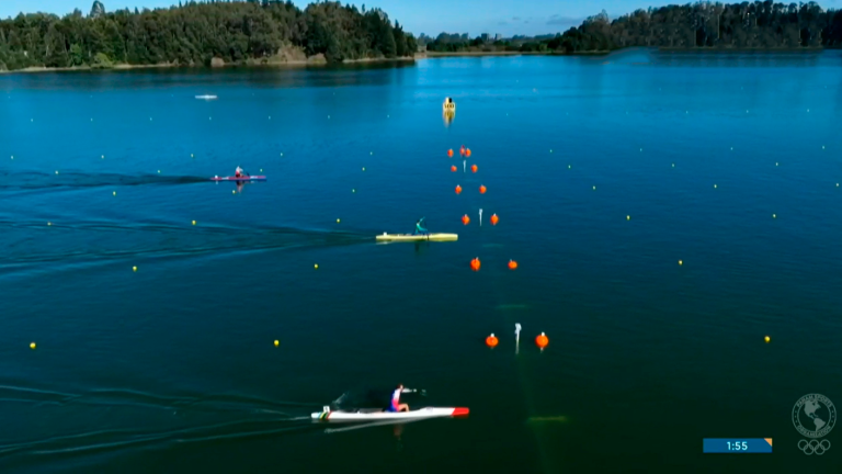 Camino a la semifinal: Michael Martínez quedó tercero en el canotaje de velocidad en los Panamericanos 2023