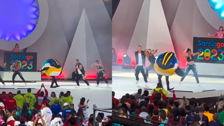 ¡A todo ritmo! Fiu se lució bailando zumba con Rodrigo Díaz en clausura de los Panamericanos 2023