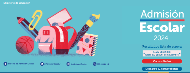 Sistema de Admisión Escolar: Revisa acá los resultados de las listas de espera y las fechas del proceso