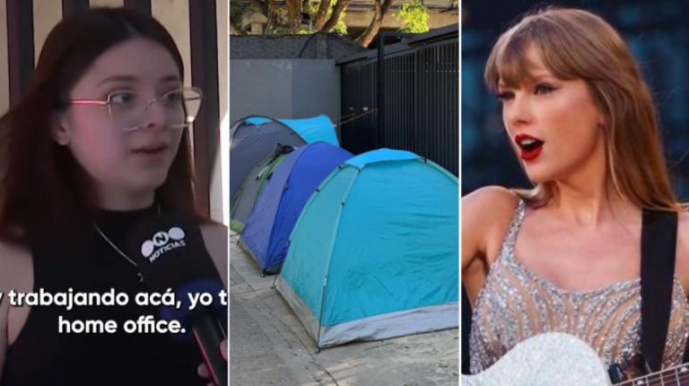 Argentina se hizo viral al contar que teletrabaja mientras acampa para ver a Taylor Swift en Buenos Aires