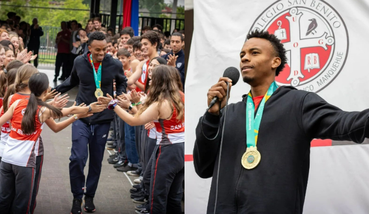 Como campeón: Santiago Ford retomó su trabajo en colegio y fue recibido con emotivo homenaje