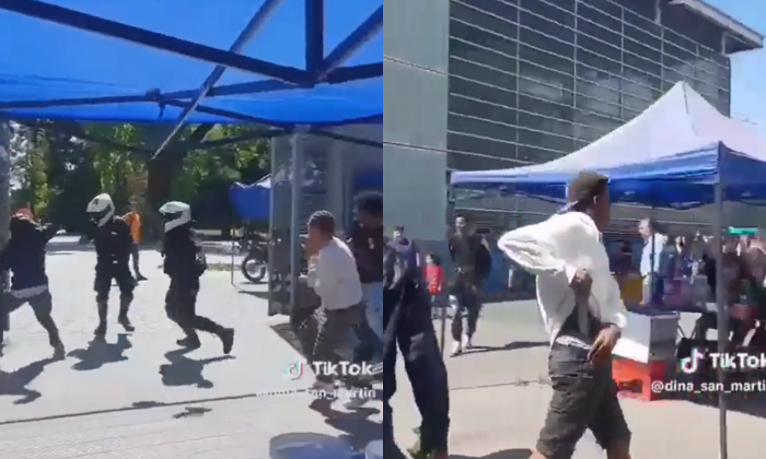 Violento ataque a inspectores de Santiago: Los amenazaron con vidrios, pistolas y cuchillo