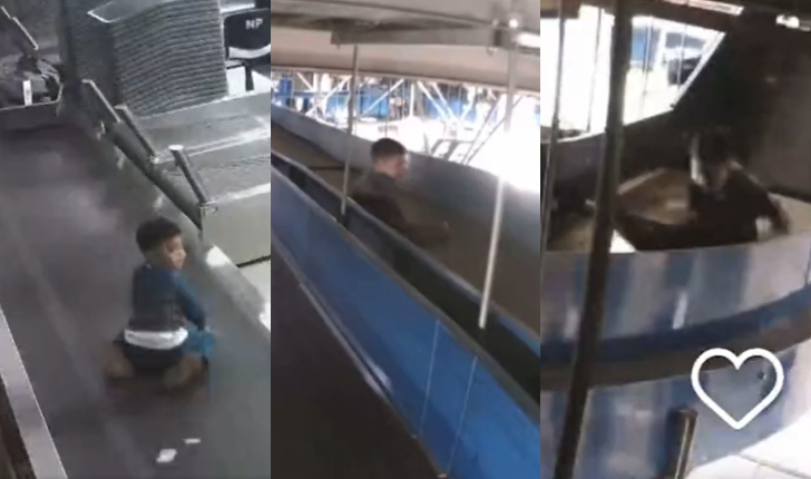 Niño fue rescatado desde cintas de equipaje en Aeropuerto de Santiago: Se coló sin ser visto