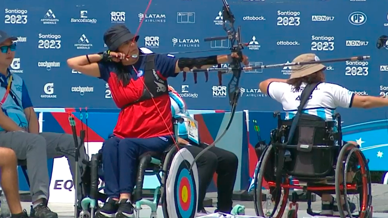 ¡Directo a la final! Mariela López sorprendió con su puntería en el Para tiro con arco en Santiago 2023