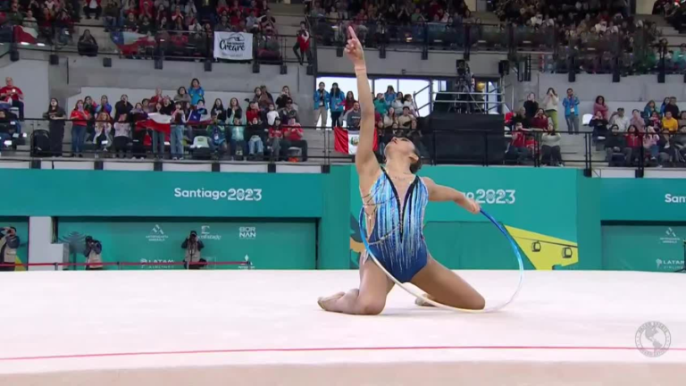 ¡Impresionante! Javiera Rubilar deleitó con su presentación en gimnasia rítmica en Santiago 2023