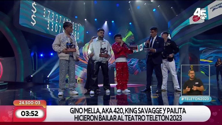 ¡Lo mejor de lo urbano! Pailita, Gino Mella, AKA420, y King Savagge impactaron en la Teleton 2023