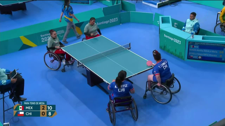 ¡Esto sigue! Chile cayó ante México en el dobles femenino de Para tenis de mesa en Santiago 2023