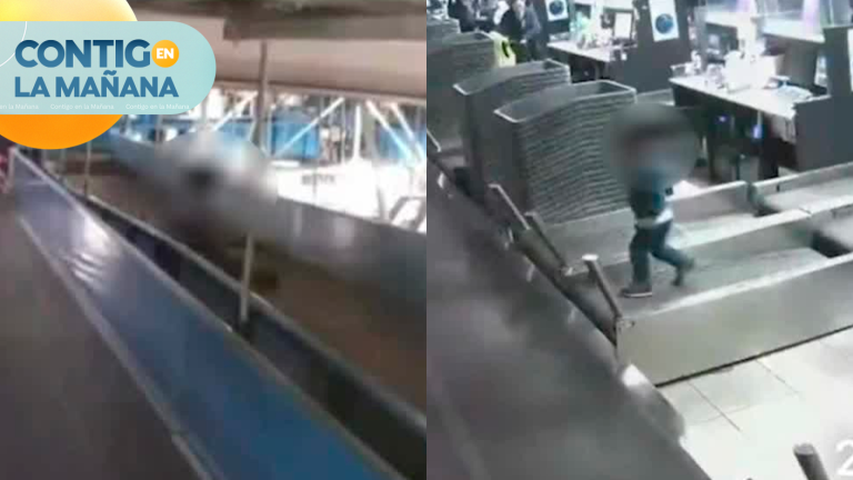 ¡Increíble! Niño se subió en cinta de equipaje de aeropuerto: Tuvieron que rescatarlo