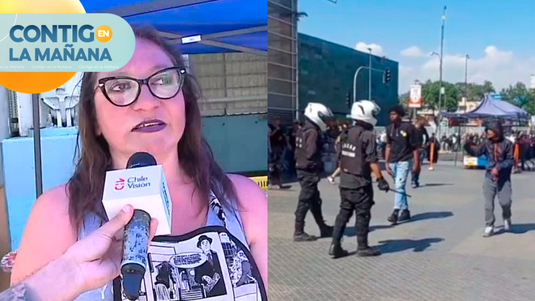 Vendedora acusa nuevas amenazas de extranjeros que agredieron a guardias de Quinta Normal