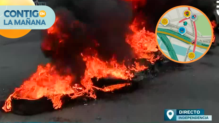 Allegados cortaron el tránsito con barricada en Independencia: Piden soluciones habitacionales