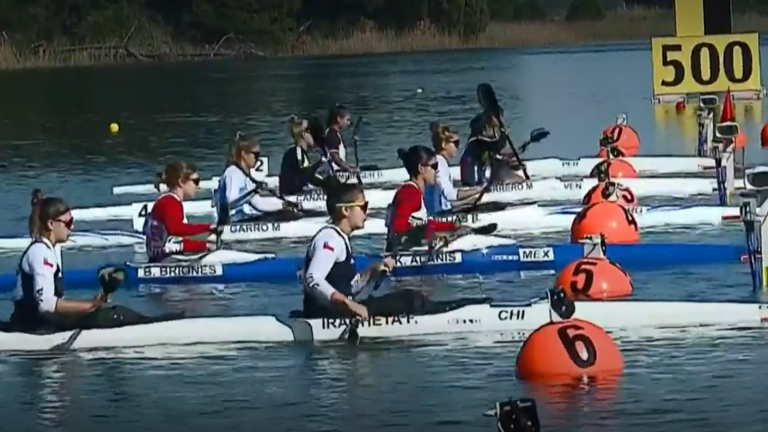 Chilenas Fernanda Iracheta y Maira Toro terminaron cuartas en su heat del K2 500 del canotaje