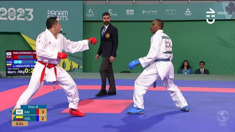 ¡Lo dio vuelta! karateca vence tras casi perder por nocaut en Panamericanos 2023