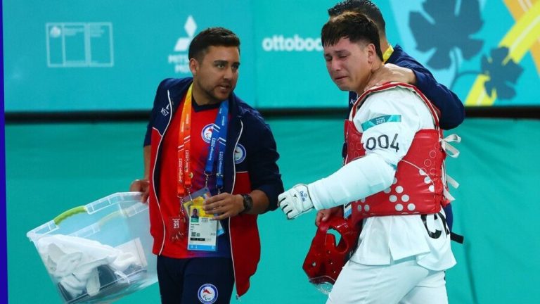 Diego Carrillo sufrió lesión de consideración y no pudo seguir combatiendo en el Para taekwondo