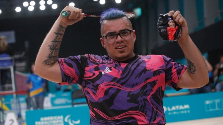 ¡Dale campeón! Jaime Aránguiz brilló en el Para bádminton y otorgó a Chile el oro 16 en Santiago 2023