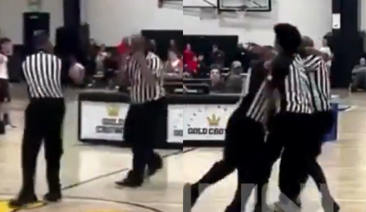 A vista y paciencia de niños: Árbitros de básquetbol protagonizan brutal pelea en liga infantil