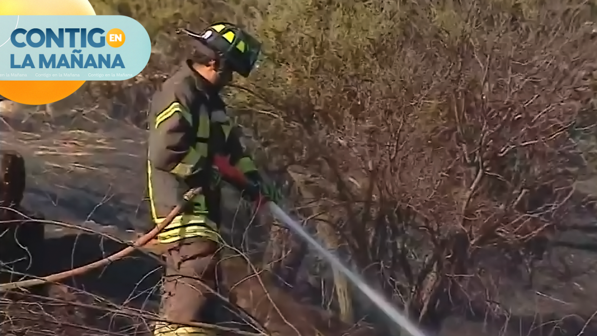 Santiago se cubrió de humo tras incendio en Curacaví