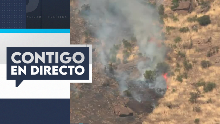 Alerta por incendio forestal que afecta a cerro de Colina