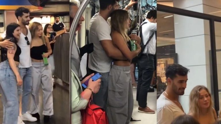 Skar y Jorge revolucionaron el Metro y un mall de Santiago con cientos de fotos y saludos a sus fanáticos