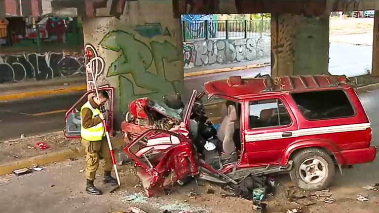 Un fallecido y cinco personas heridas tras accidente de tránsito en Estación Central