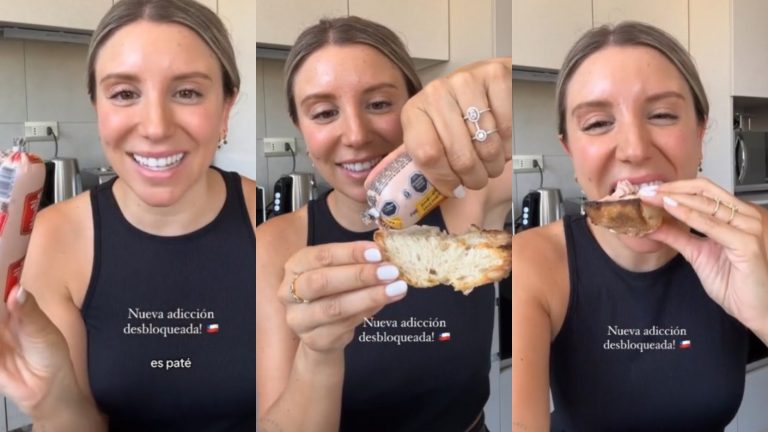 Tiktoker española probó paté chileno por primera vez y su reacción fue viral: 