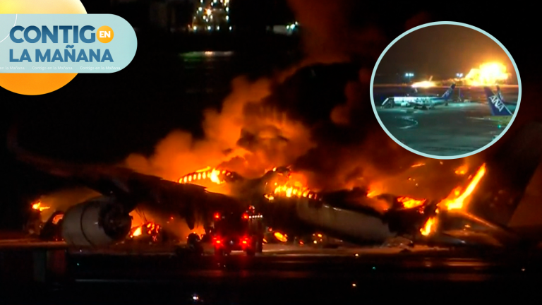 Avión con 379 pasajeros se incendió tras choque en aeropuerto de Tokio